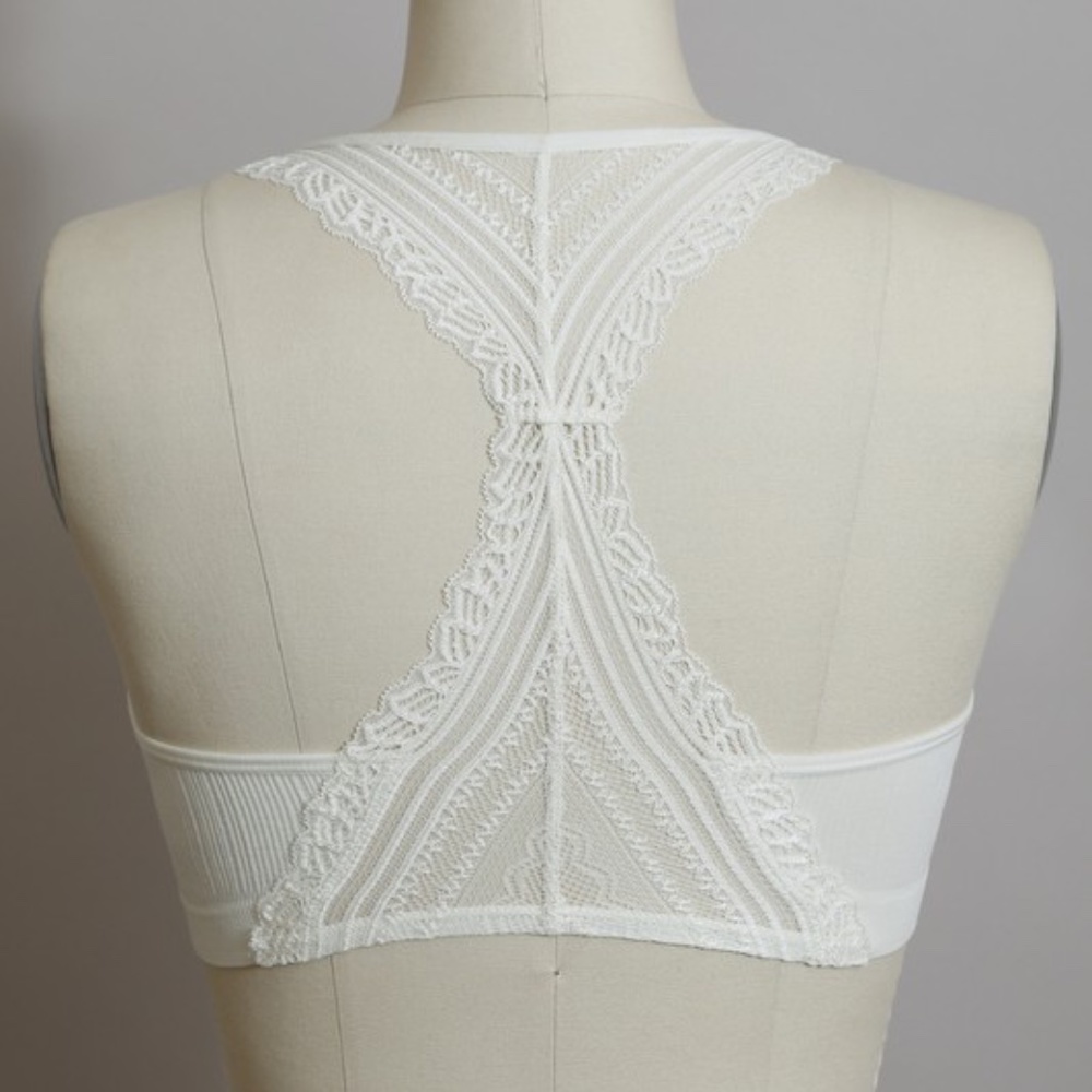 012 Lace Padded Racerback Bralette - Picture 6 of 9